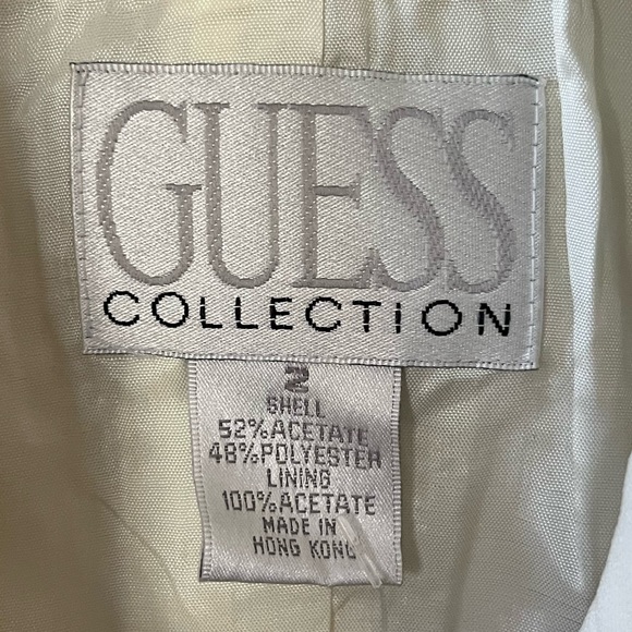 Vintage 1980s “Clueless” Cream Guess Blazer and Skirt Suit - 2/4 - Picture 6 of 16